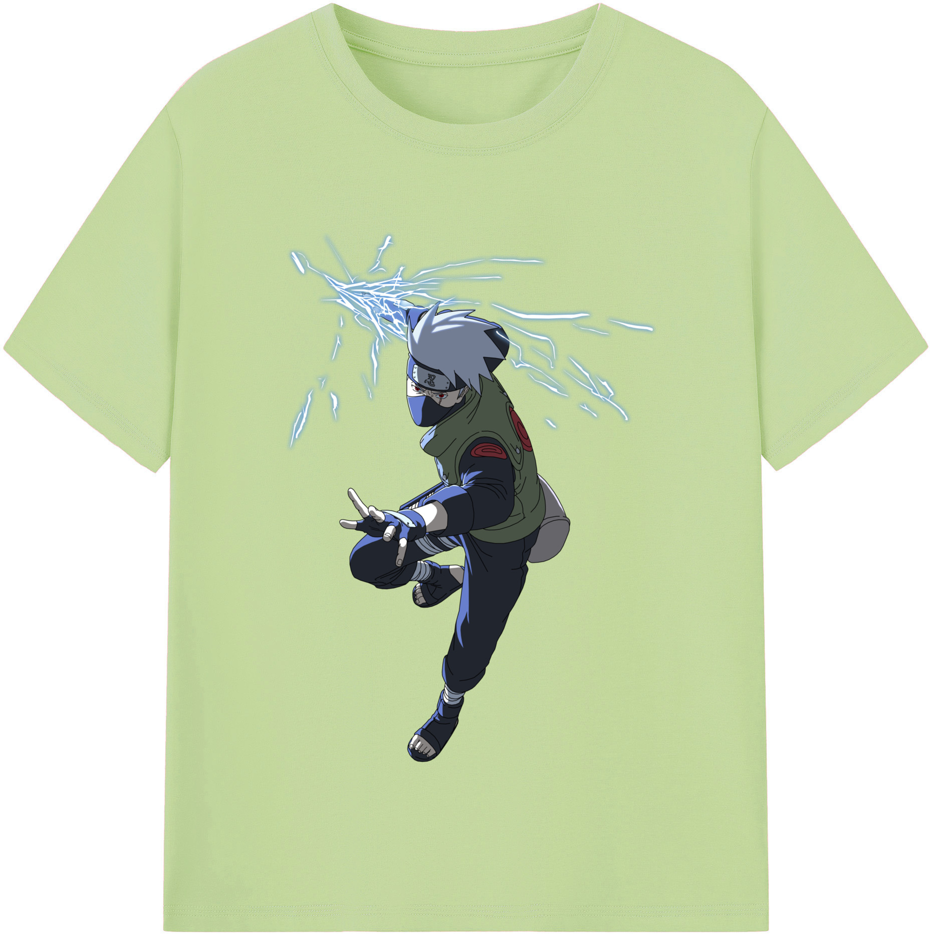 （画像用） NARUTO -ナルト- はたけ カカシ Hatake Kakashi 綿100％半袖Tシャツ（フロントプリント）